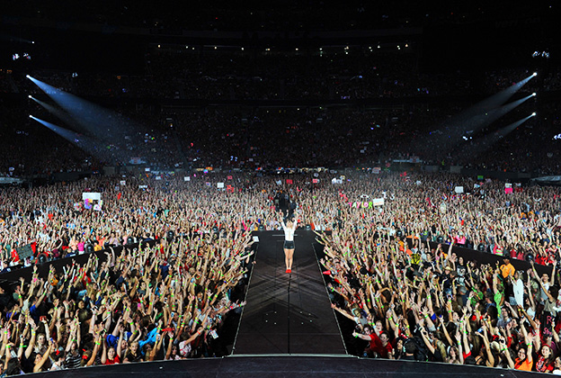 Sold-out stadium crowd